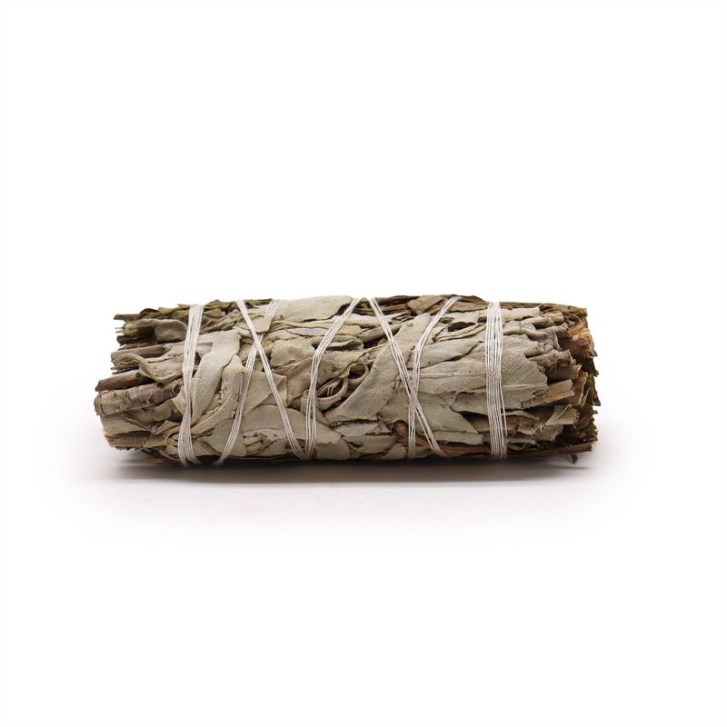 Batonnets de Sauge avec Emballage Kraft - Sauge Blanche et Feuillage de Faux-Poivrier