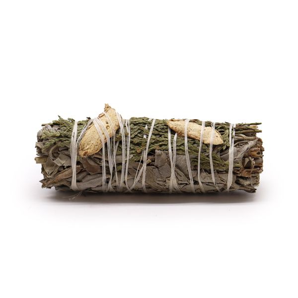 Batonnets de Sauge avec Emballage Kraft - Sauge Blanche, Gingembre et Cèdre