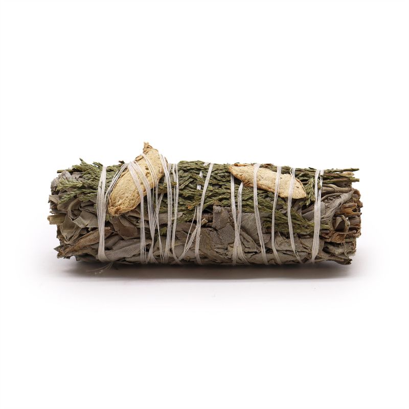 Batonnets de Sauge avec Emballage Kraft - Sauge Blanche, Gingembre et Cèdre