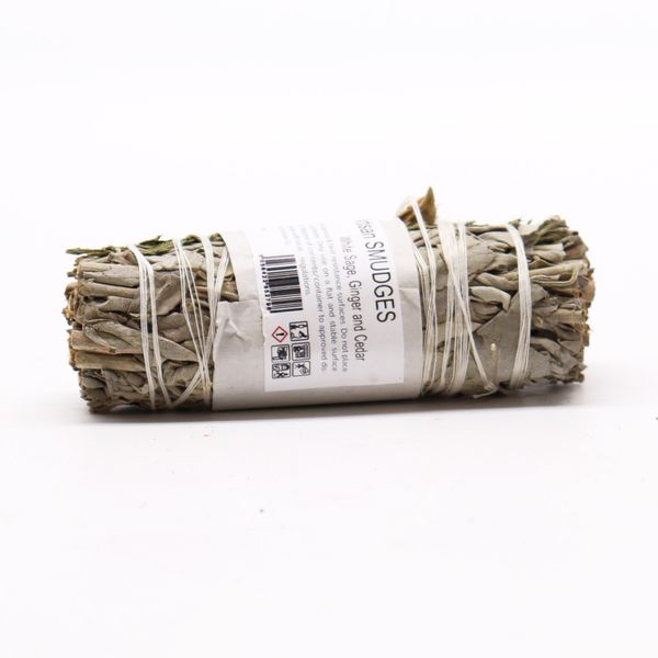 Batonnets de Sauge avec Emballage Kraft - Sauge Blanche, Gingembre et Cèdre