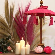 Parasol de Bali de Décoration Intérieur - Coton - Rose - 40cm