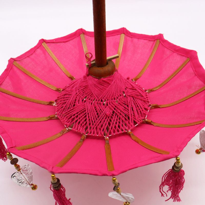 Parasol de Bali de Décoration Intérieur - Coton - Rose - 40cm