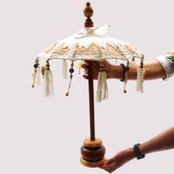 Parasol de Bali de Décoration Intérieur - Coton - Rose - 40cm
