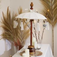 Parasol de Bali de Décoration Intérieur - Toile - Naturel - 40cm