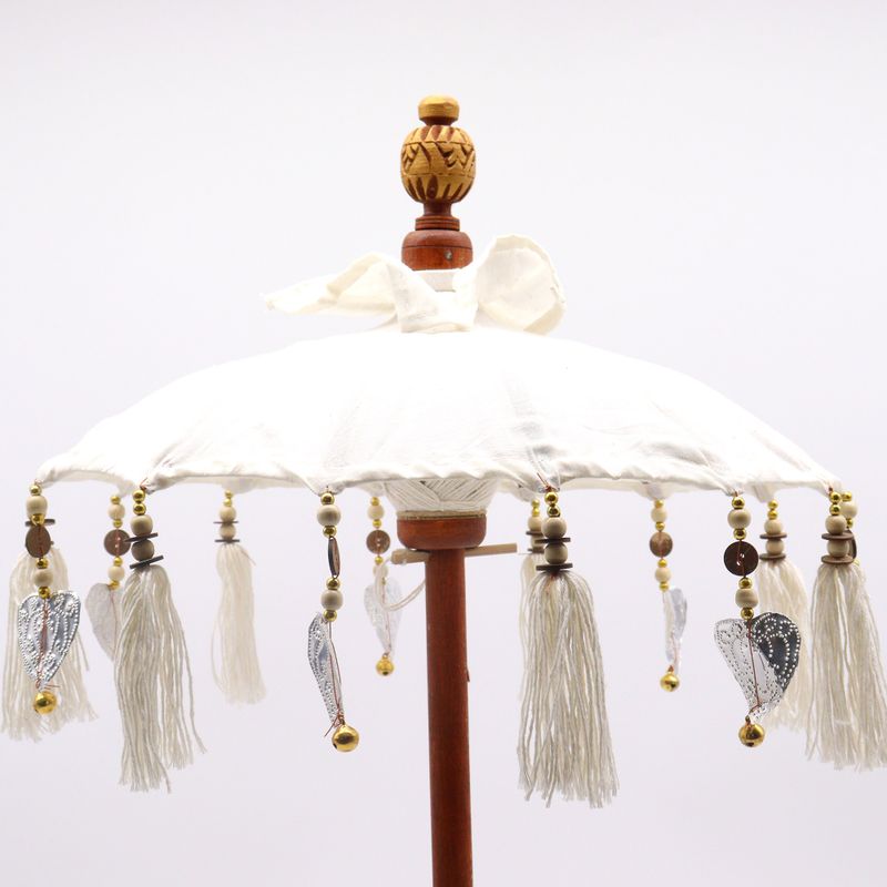 Parasol de Bali de Décoration Intérieur - Toile - Naturel - 40cm