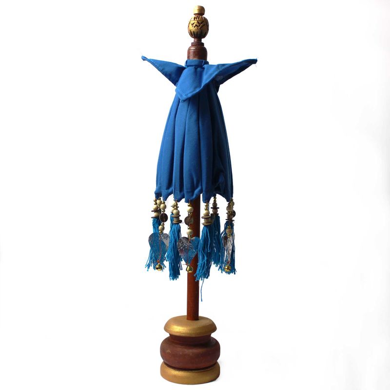 Parasol de Bali de Décoration Intérieur - Coton - Turquoise - 40cm
