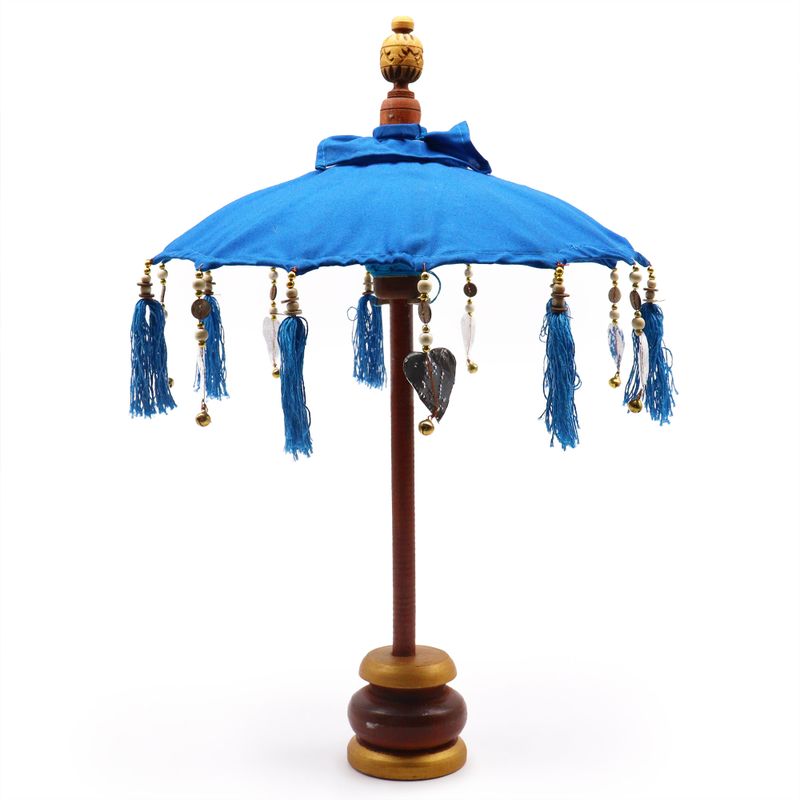 Parasol de Bali de Décoration Intérieur - Coton - Turquoise - 40cm
