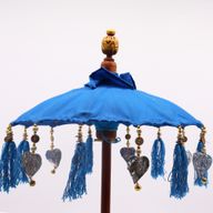 Parasol de Bali de Décoration Intérieur - Coton - Turquoise - 40cm