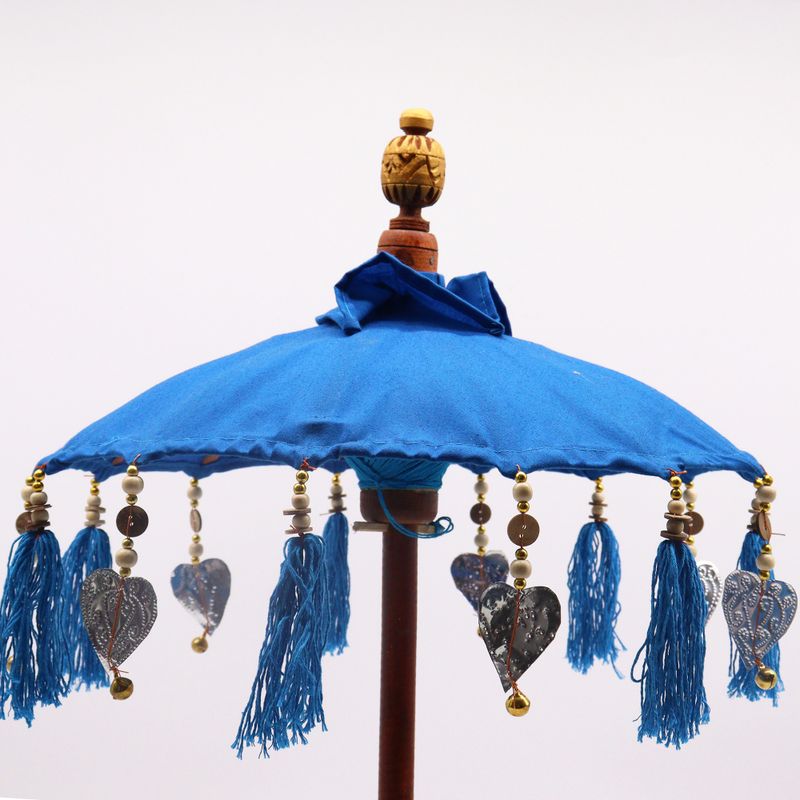 Parasol de Bali de Décoration Intérieur - Coton - Turquoise - 40cm