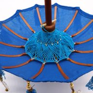 Parasol de Bali de Décoration Intérieur - Coton - Turquoise - 40cm