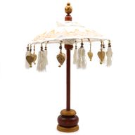 Parasol de Bali Décoration Intérieure - Toile - Décor Doré - 40cm