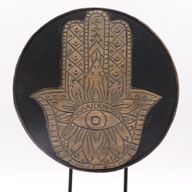 Ensemble Bouddha Feng Shui - Hamsa - Gris