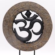 Ensemble Bouddha Feng Shui - Om - Gris & Noir