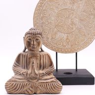Ensemble Bouddha Feng Shui - Mandala Classique - Naturel