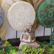 Ensemble Bouddha Feng Shui - Mandala Classique - Naturel