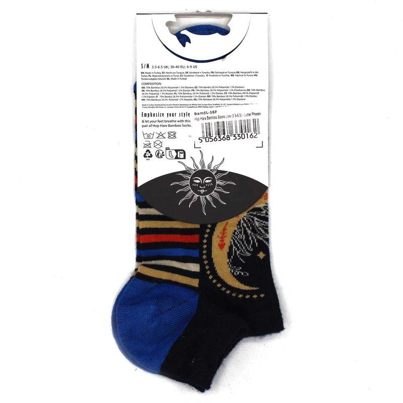 S/M Chaussettes Basses en Bambou Hop Hare (36-40) - Phases Lunaires