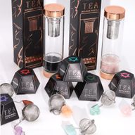 Filtre Infuseur à Thé avec Gemme - Obsidienne Noire