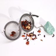 Filtre Infuseur à Thé avec Gemme - Obsidienne Noire
