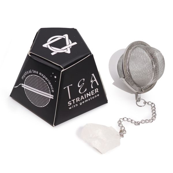 Filtre Infuseur à Thé avec Gemme - Quartz de Roche