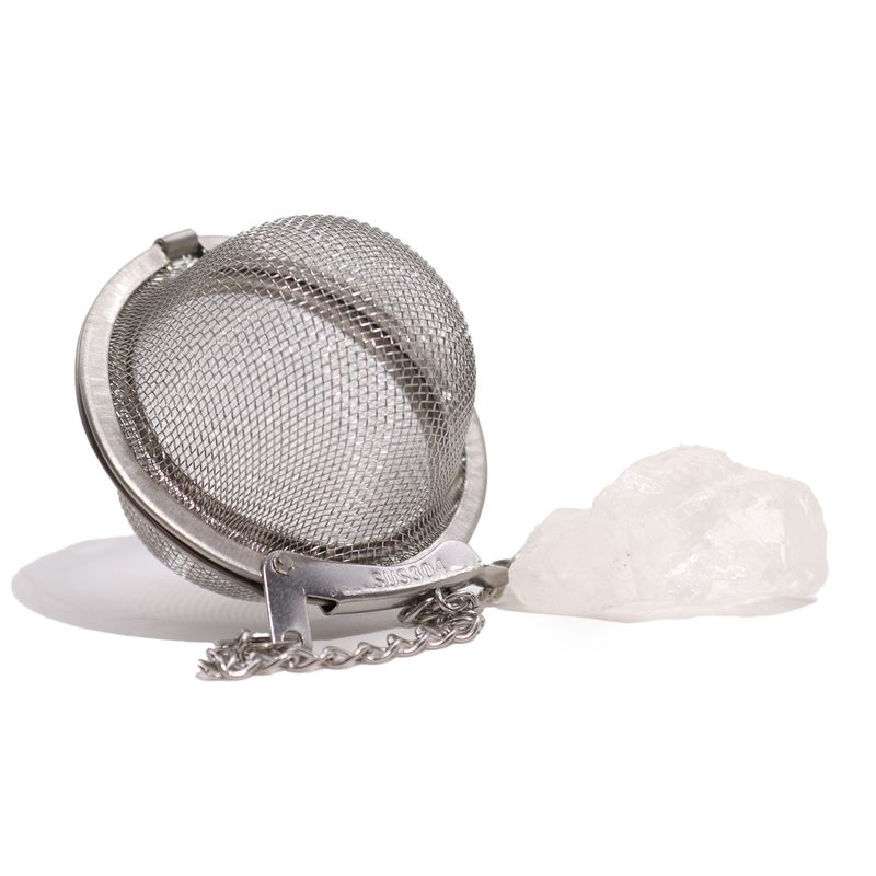 Filtre Infuseur à Thé avec Gemme - Quartz de Roche