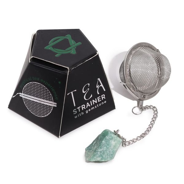 Filtre Infuseur à Thé avec Gemme - Aventurine Verte