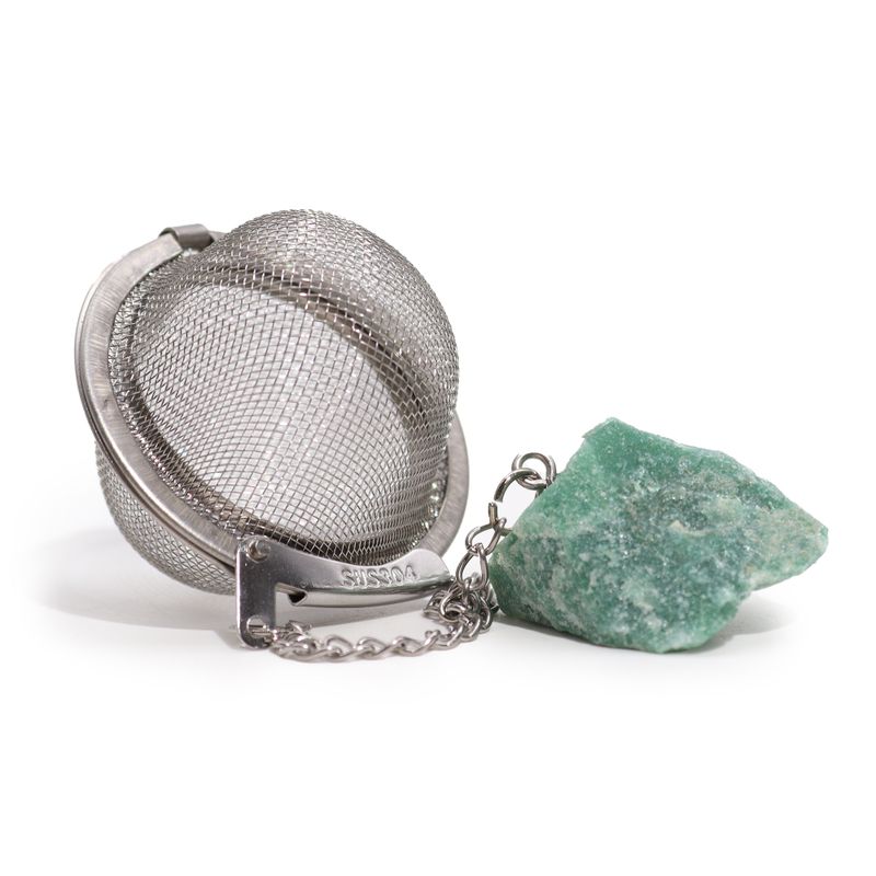 Filtre Infuseur à Thé avec Gemme - Aventurine Verte