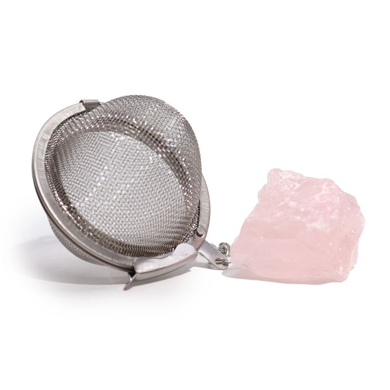 Filtre Infuseur à Thé avec Gemme - Quartz Rose