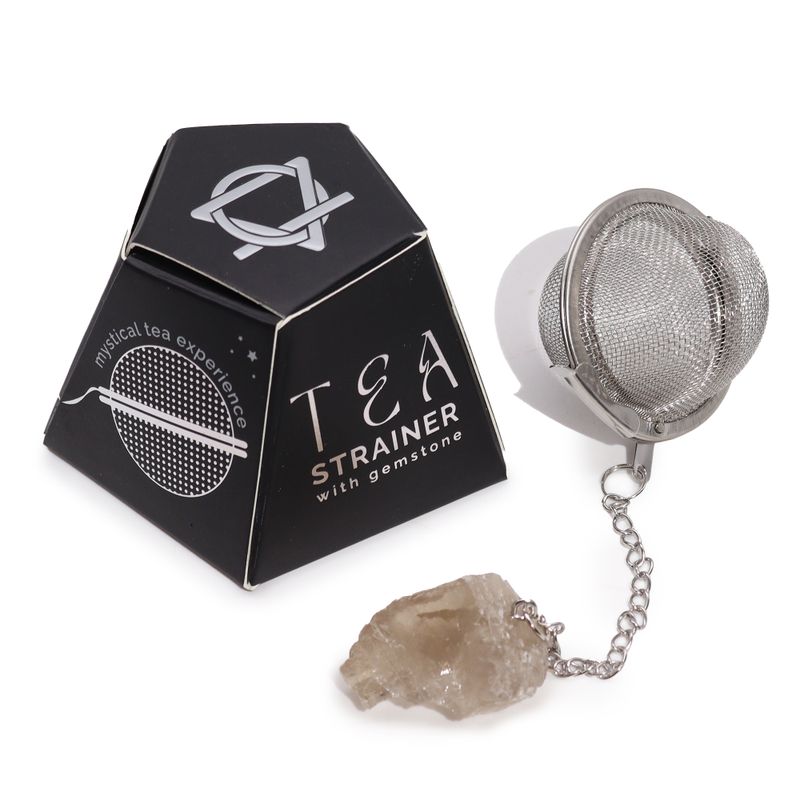 Filtre Infuseur à Thé avec Gemme - Quartz Fumé