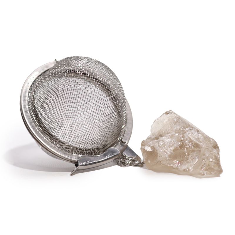 Filtre Infuseur à Thé avec Gemme - Quartz Fumé