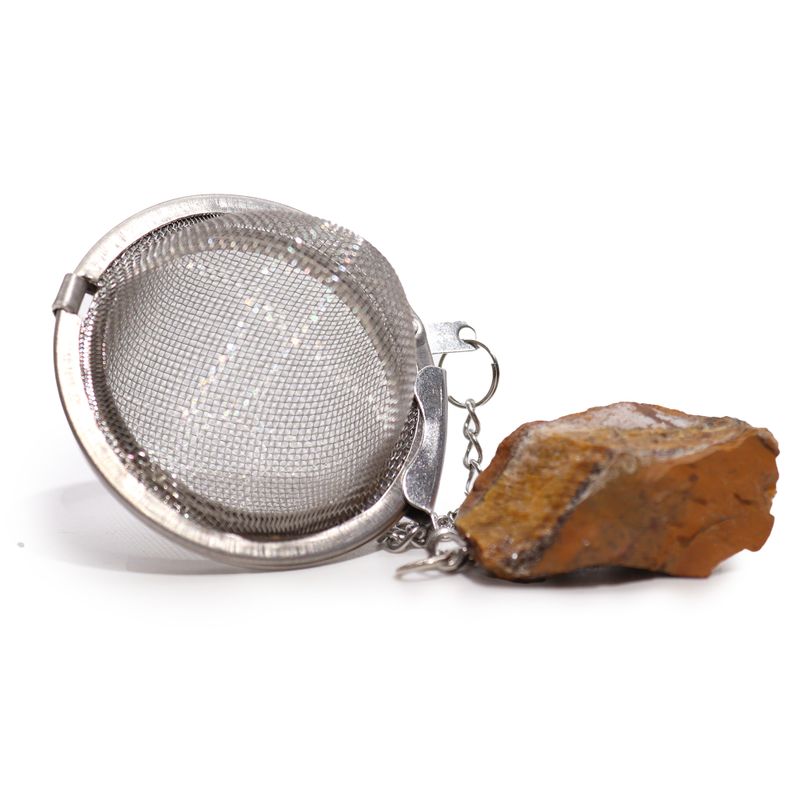 Filtre Infuseur à Thé avec Gemme - Oeil de Tigre d'Or
