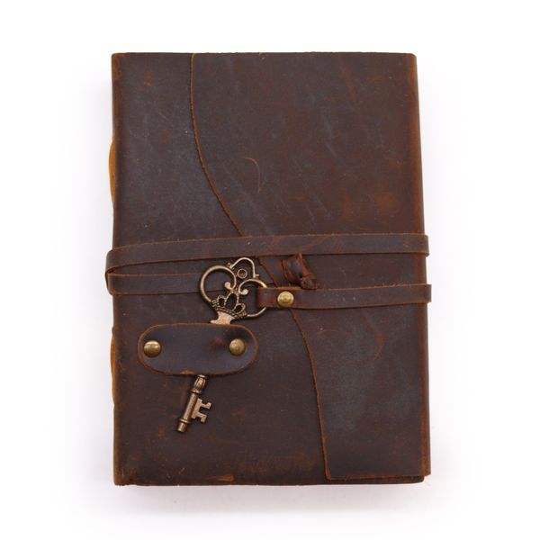 Cuir huilé & Clé - 200 pages sur tranche - 13x18cm