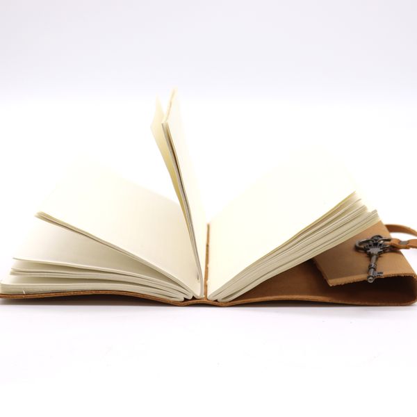 Cuir Tan Huilé & Clé - 200 pages - 13x18cm