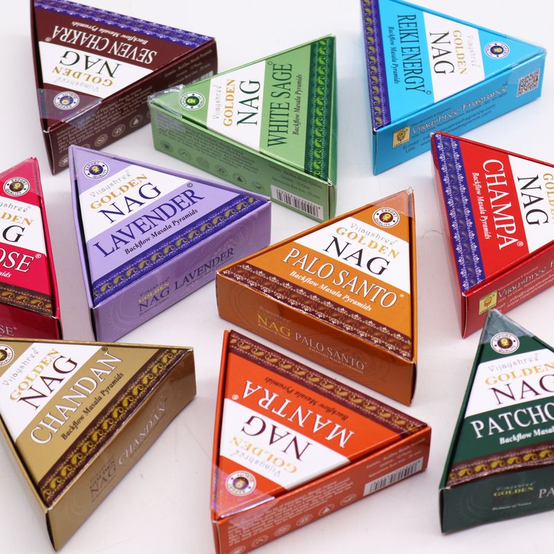 Cône d'Encens à flux inversé - Chandan 42g Jumbo Golden Nag