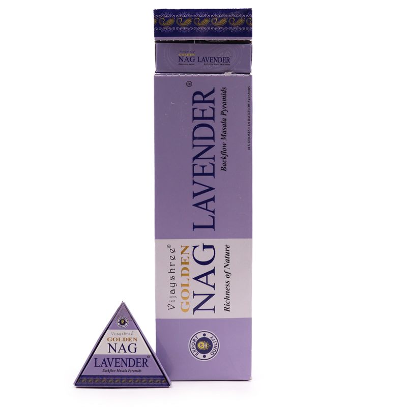 Cône d'Encens à flux inversé - Lavande 42g Jumbo Golden Nag