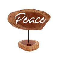 Bougeoir avec Petit Panneau - Peace (Paix)