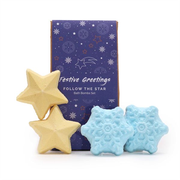 Coffret Cadeau de Noël de Bombes de Bain - Suivre l'Étoile