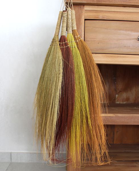 Ensemble 4 - Balai long Pampas - Couleurs naturelles