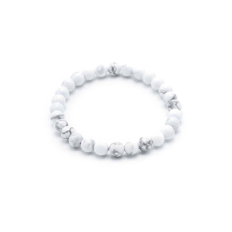 Bracelet de Manifestation en Gemmes - Jaspe Blanc - Paix