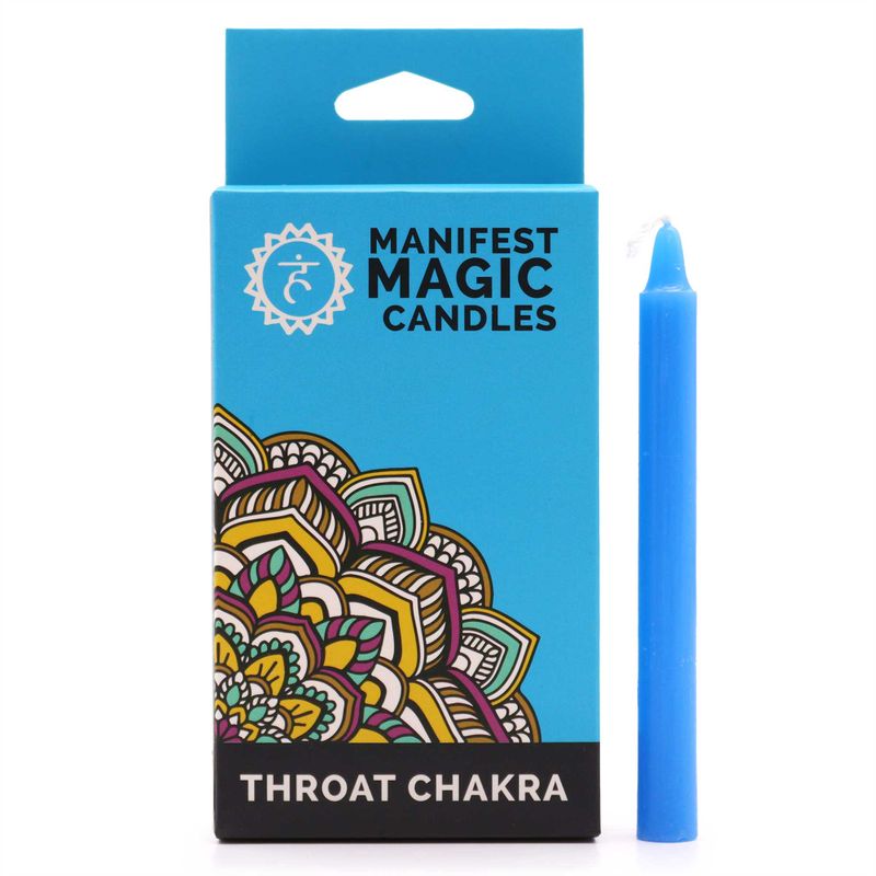 Bougies Magiques Ésotériques (pack de 12) - Bleu - Chakra Gorge