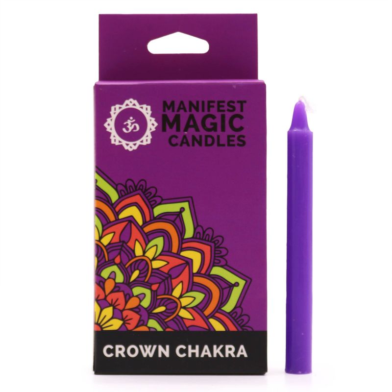 Bougies Magiques Ésotériques (pack de 12) - Violet - Chakra Couronne