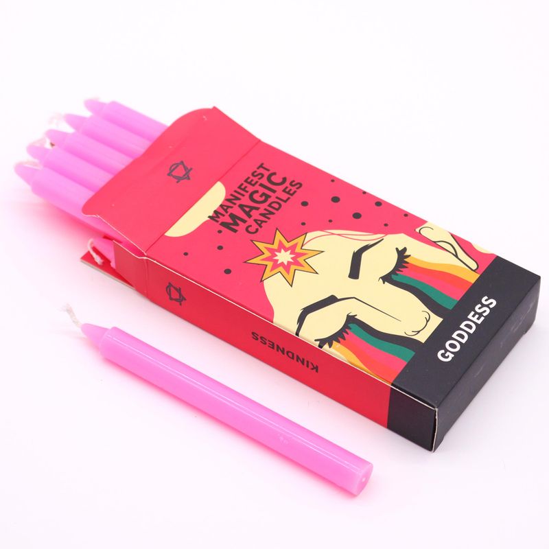 Bougies Magiques Ésotériques (pack de 12) - Rose
