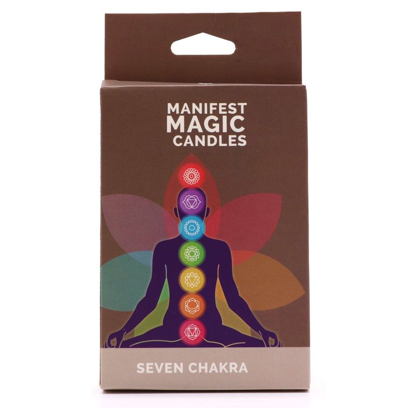 Bougies Magiques Ésotériques Sept Charkra (pack de 7)