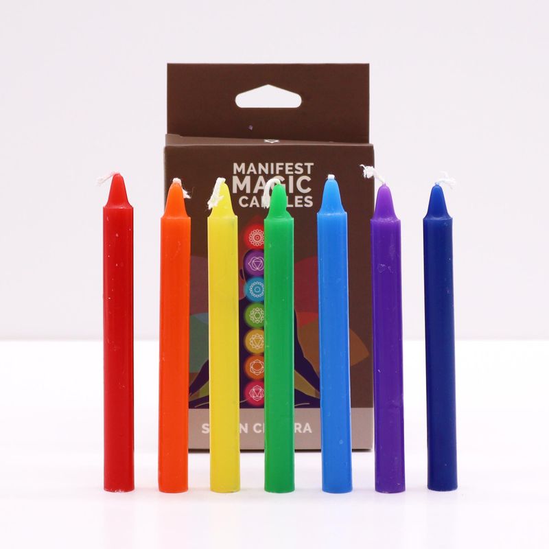 Bougies Magiques Ésotériques Sept Charkra (pack de 7)