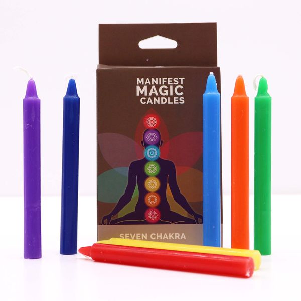 Bougies Magiques Ésotériques Sept Charkra (pack de 7)