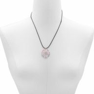 Pendentif Arbre de Vie - Quartz Rose