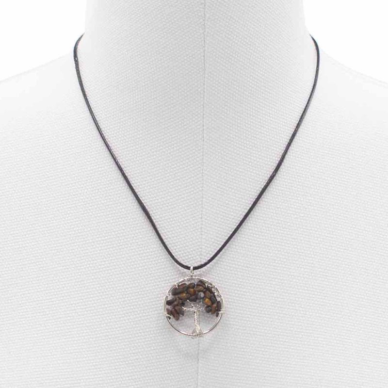 Pendentif Arbre de Vie - Oeil de Tigre