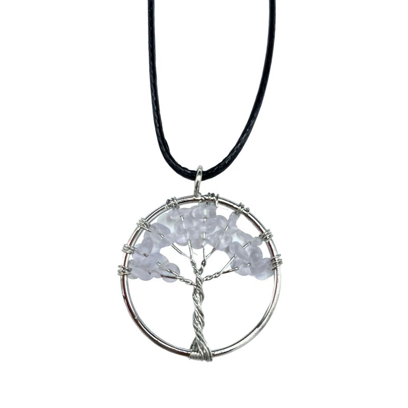 Pendentif Arbre de Vie - Cristal de Roche