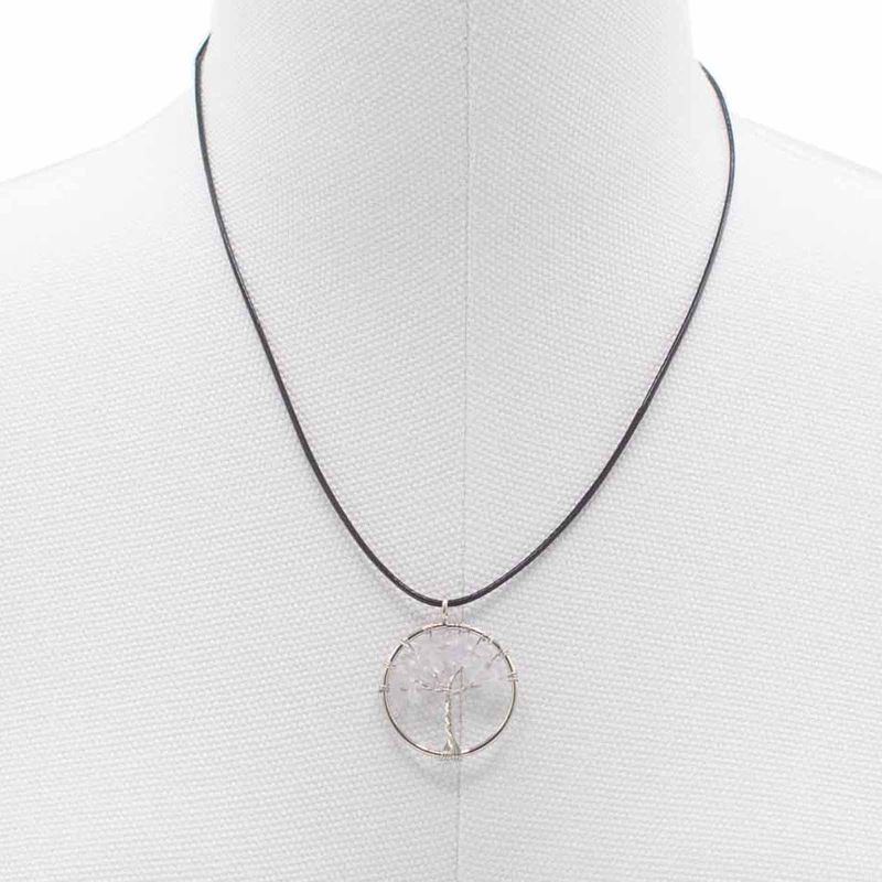 Pendentif Arbre de Vie - Cristal de Roche