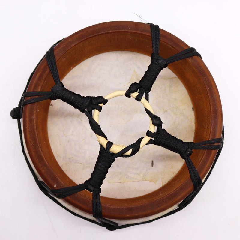 Tambour Chamanique Mandala avec son Bâton - 20 cm