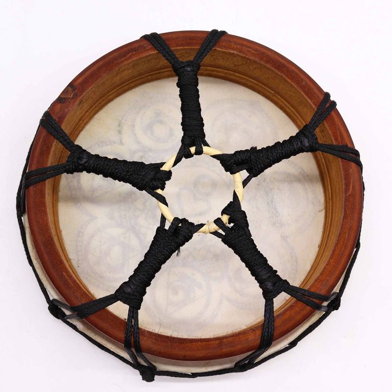 Tambour Chamanique Chakra avec son Bâton - 25 cm